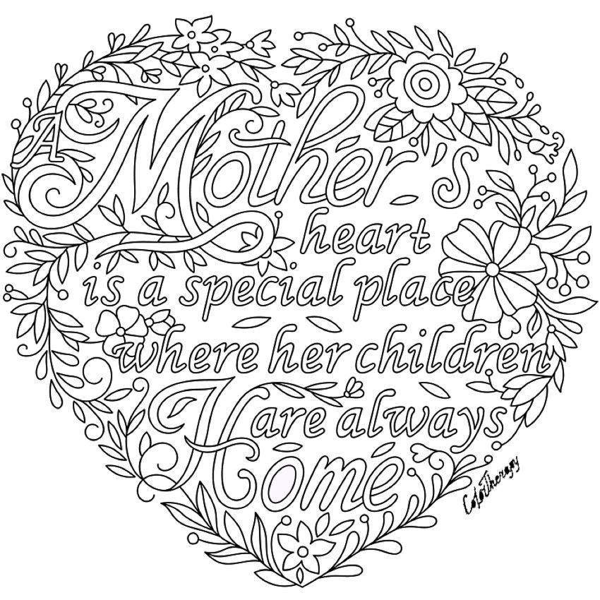 A mothers heart mom coloring pages coloring pages love coloring pages