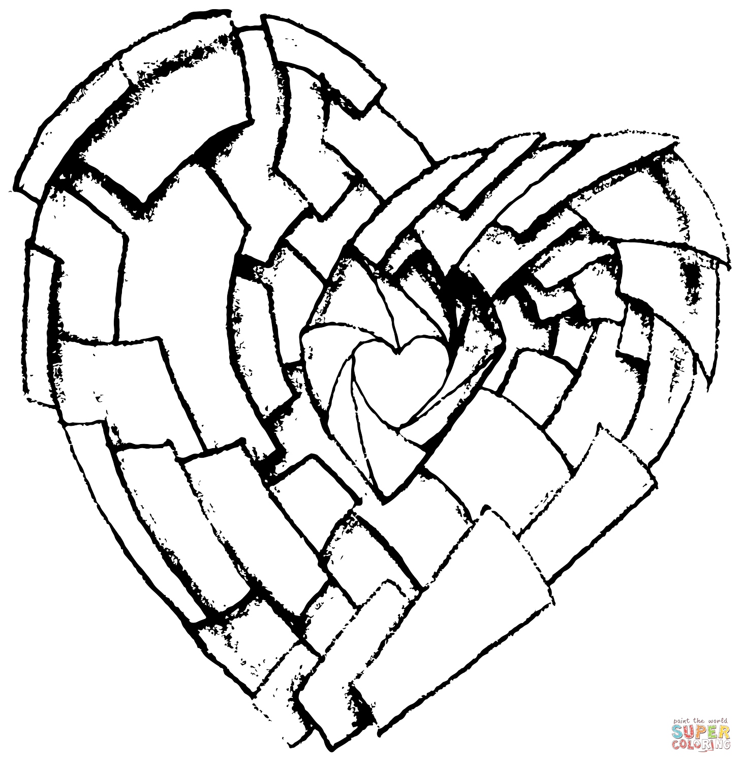 Heart coloring page free printable coloring pages