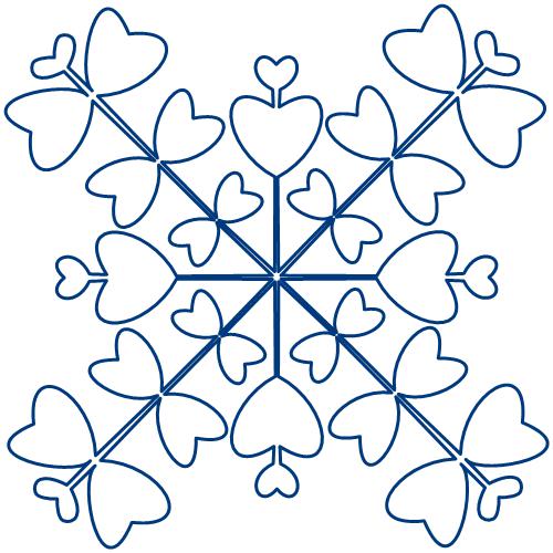 Heart snowflake