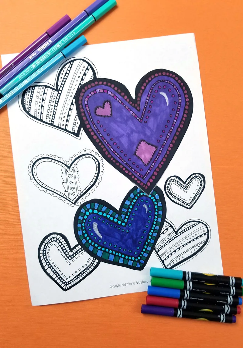 Heart coloring page a free printable coloring page for adults