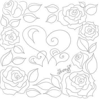 Hearts and roses coloring page clip art by sing in the spring tpt