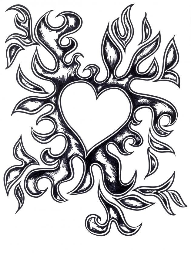 Hearts on fire heart coloring pages coloring pages love coloring pages