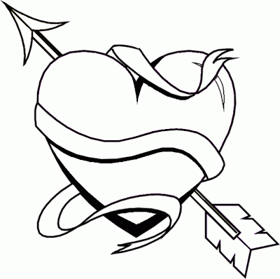 Coloring pages of hearts