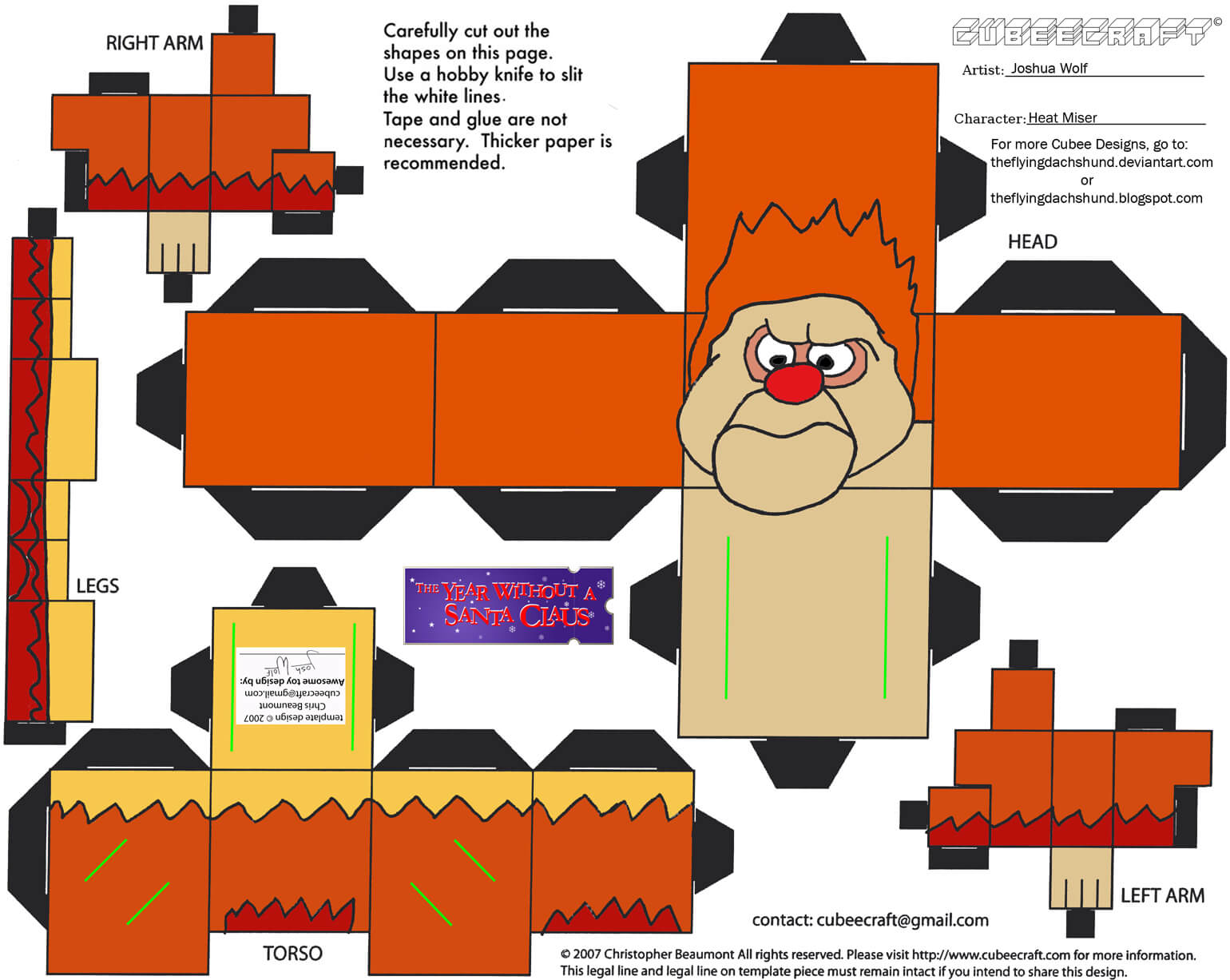 Heat miser paper toy free printable papercraft templates