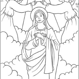 Saint mary coloring pages