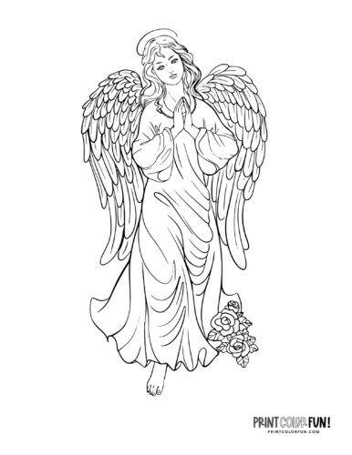Angel clipart coloring pages plus heavenly crafts activities for your little cherubs at