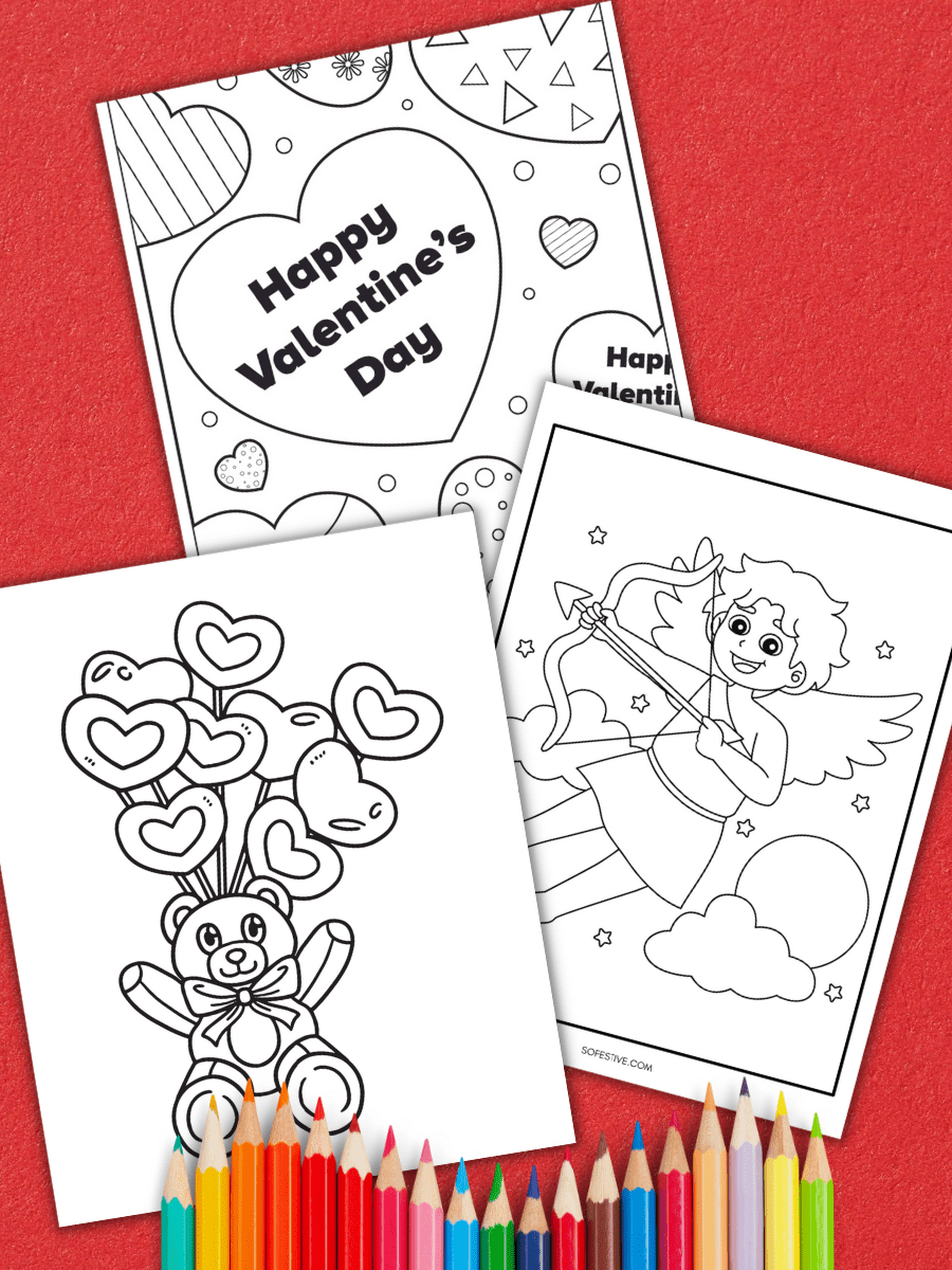 Free valentines coloring pages