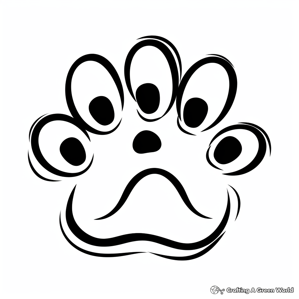 Paw print coloring pages