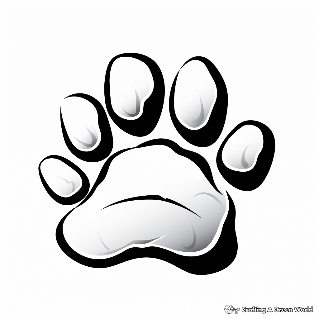 Paw print coloring pages