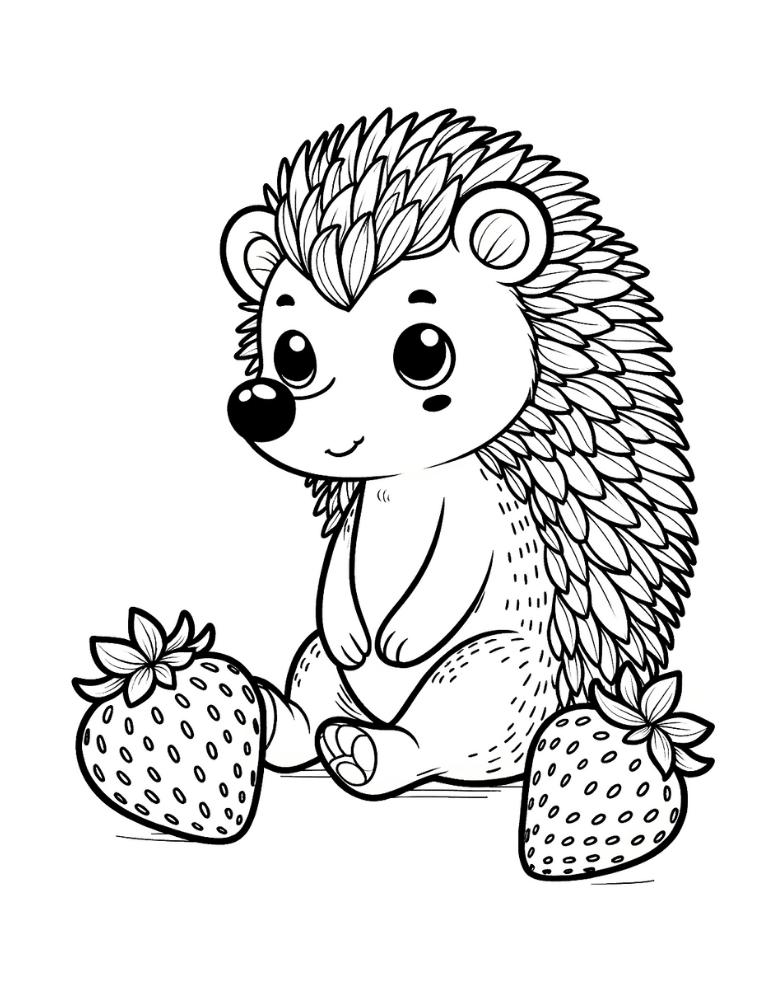 Free printable hedgehog coloring pages