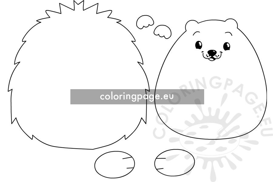 Hedgehog pattern template printable coloring page