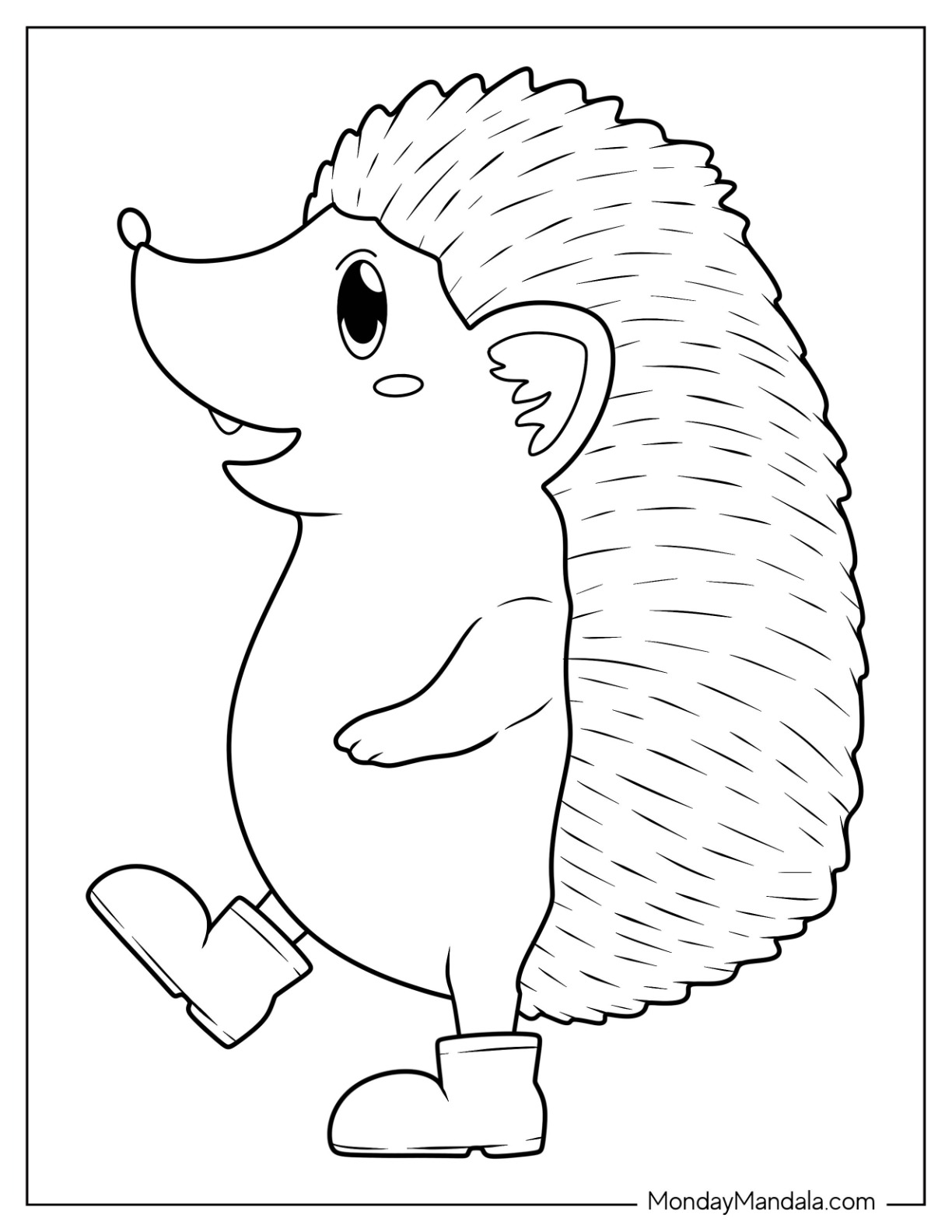 Hedgehog coloring pages free pdf printables