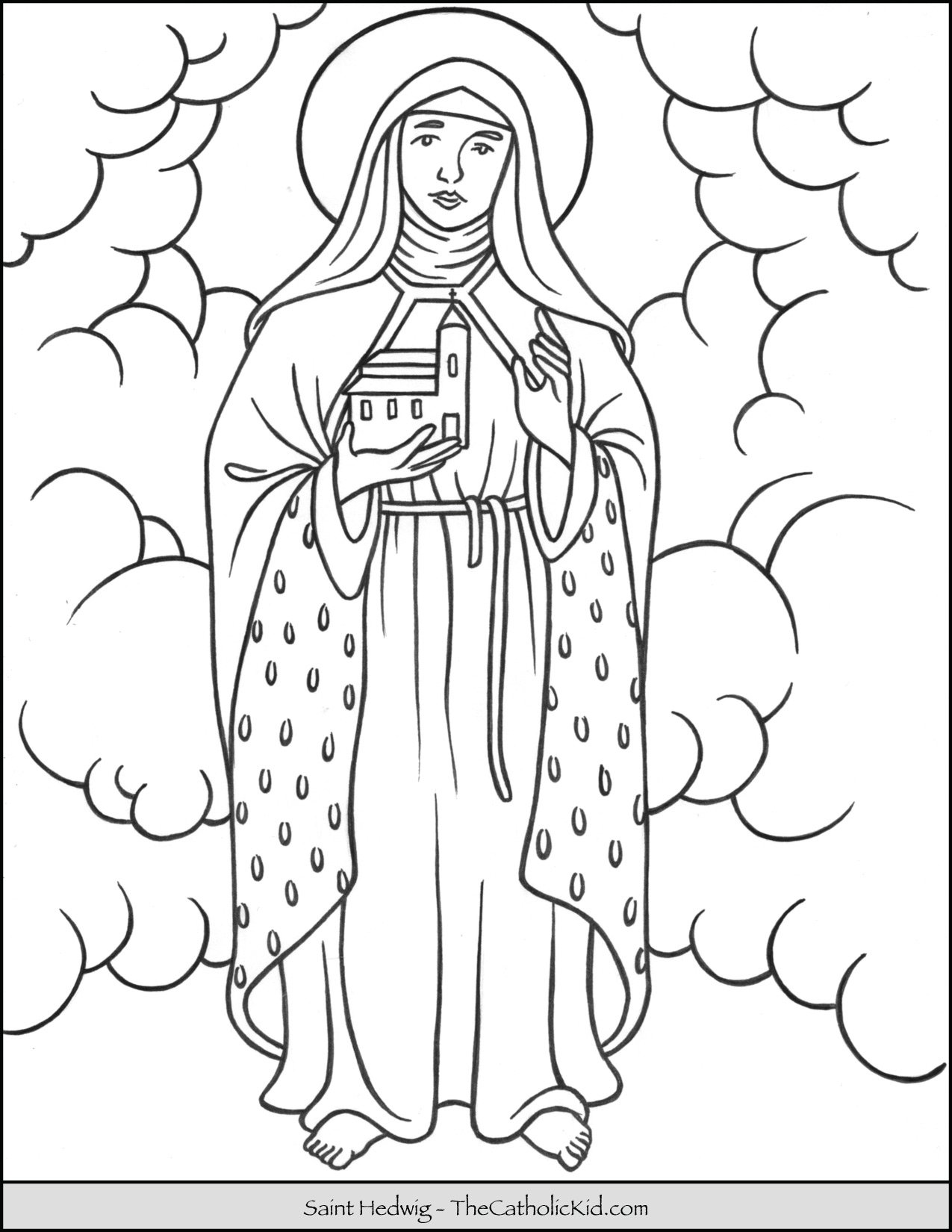 Saint hedwig coloring page