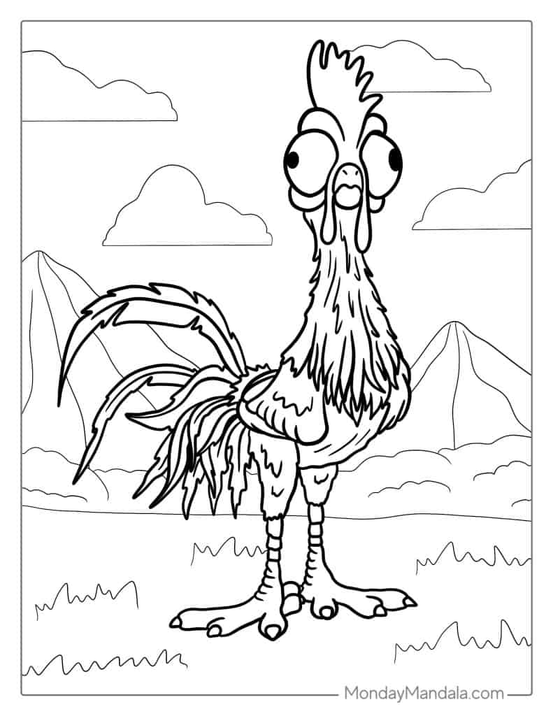 Moana coloring pages free pdf printables