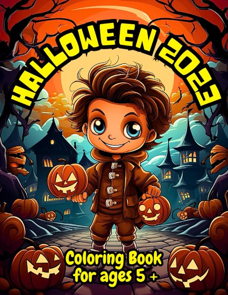 Halloween coloring book for ages halloween themed coloring book for kids johnson john m bãcker