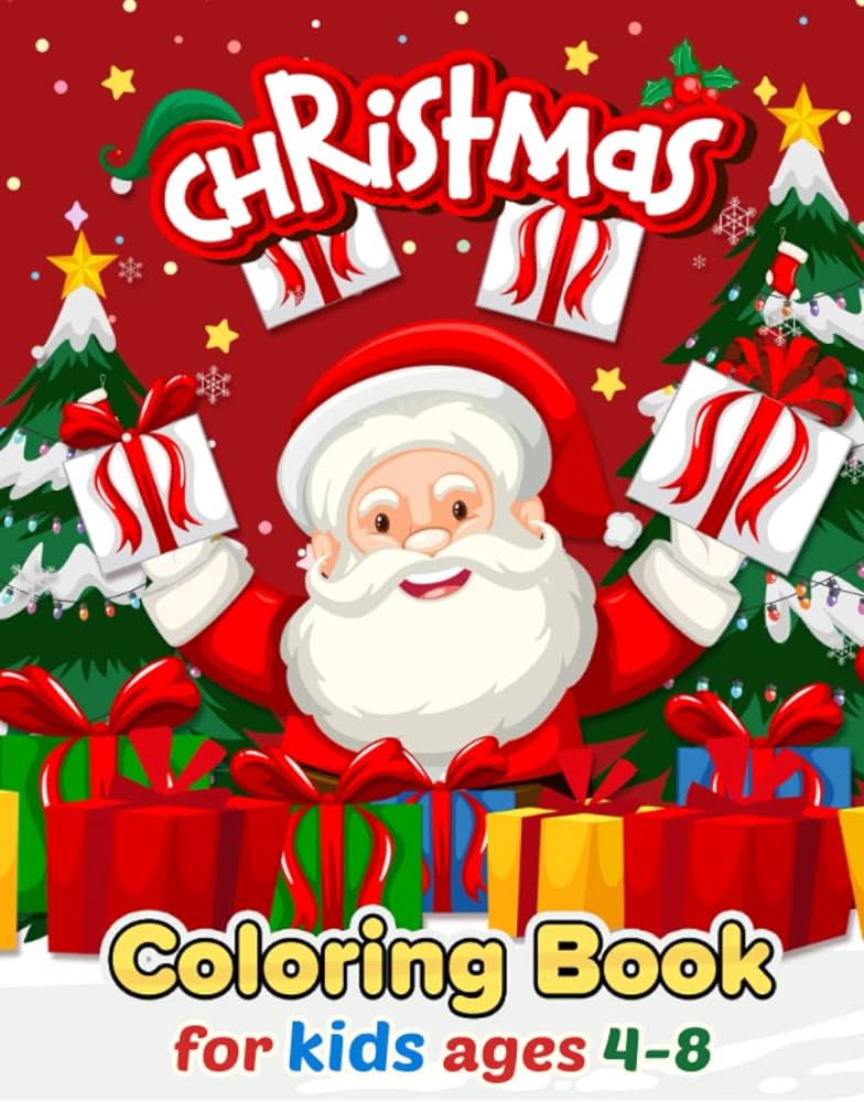 Christmas coloring book for kids ages