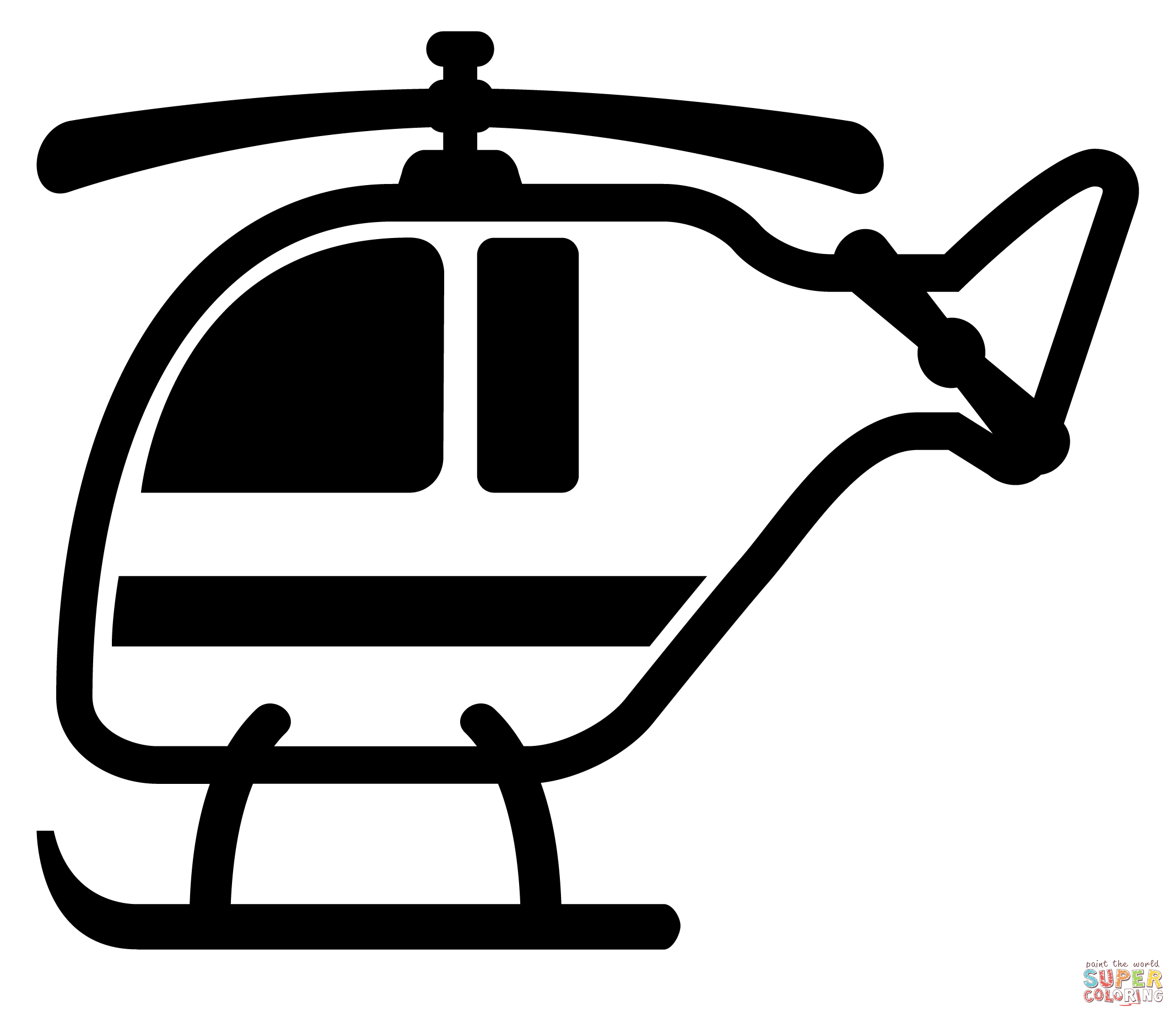 Helicopter emoji coloring page free printable coloring pages