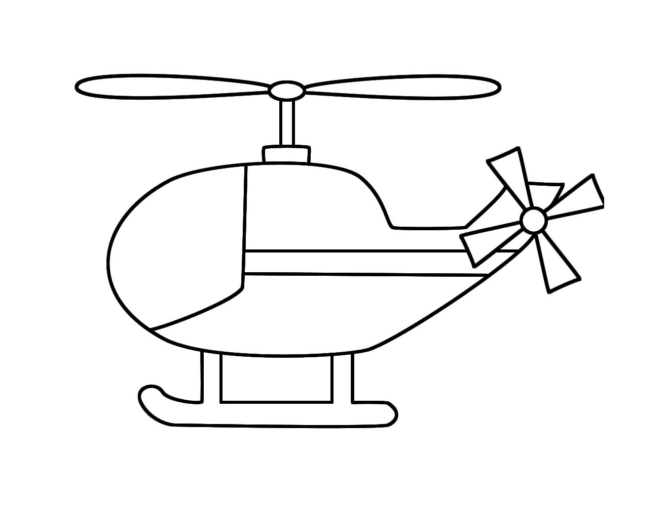 Free printable helicopter coloring pages for kids