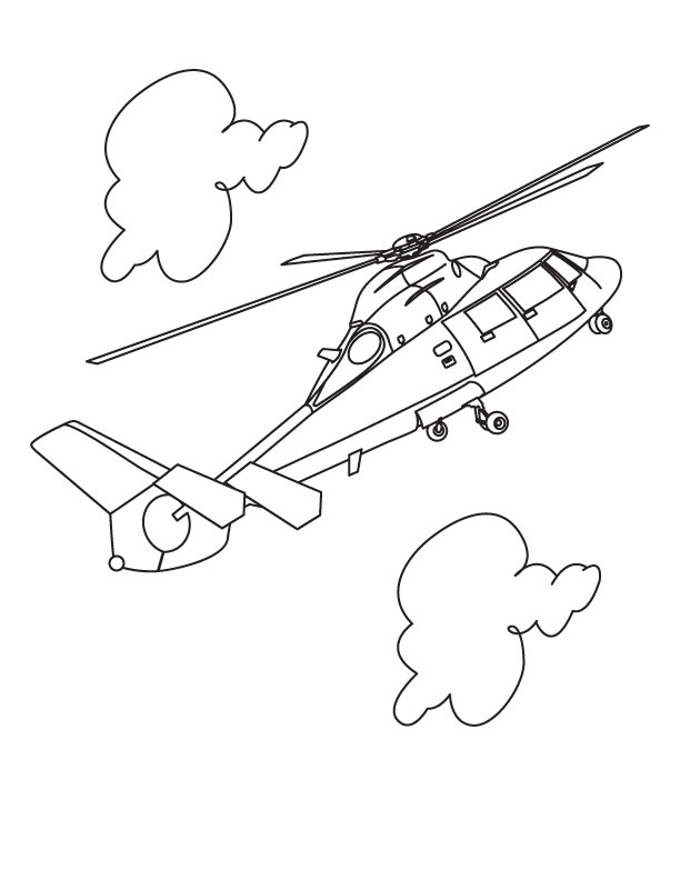 Coloring pages helicopter coloring page