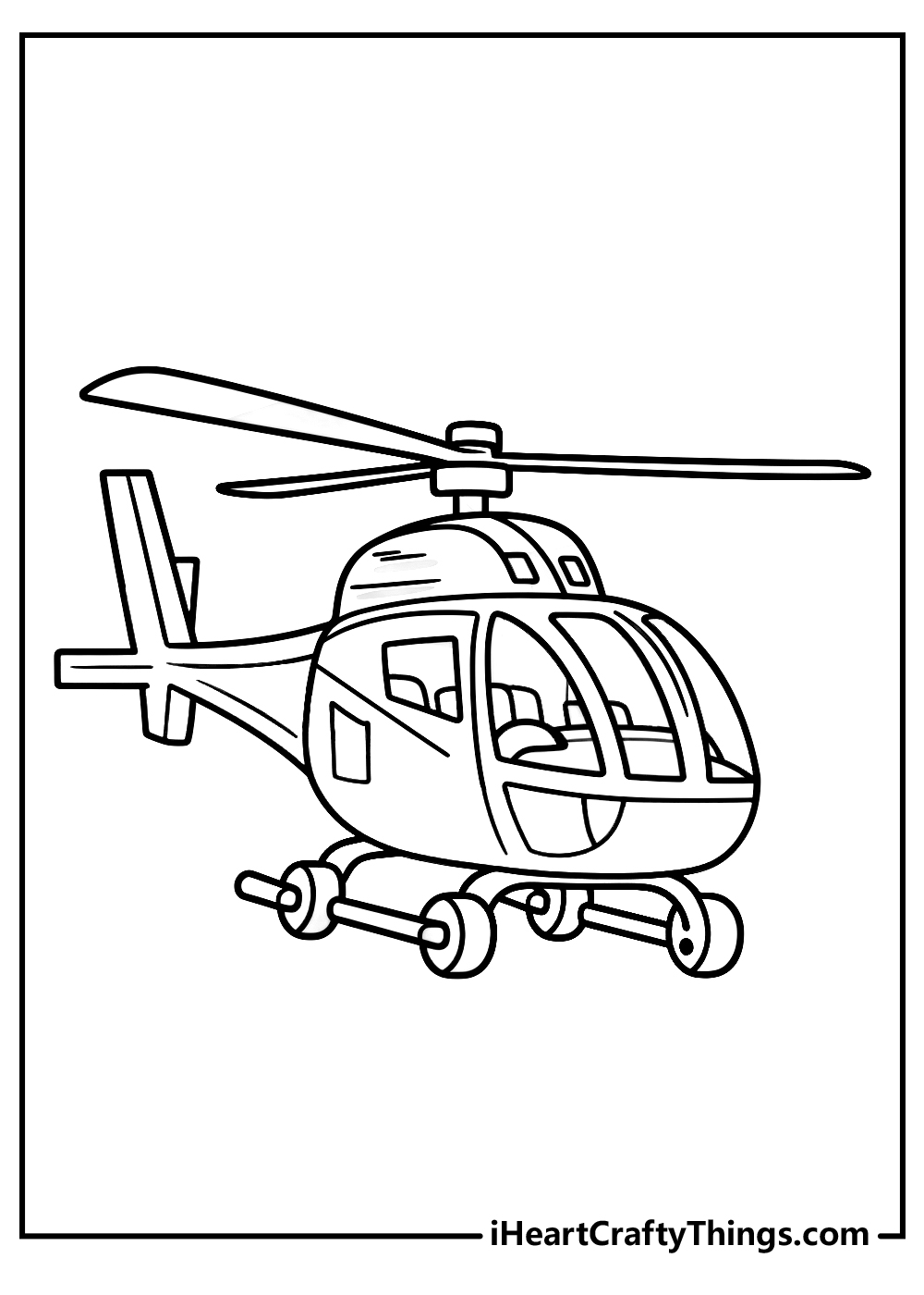 Helicopter coloring pages free printables