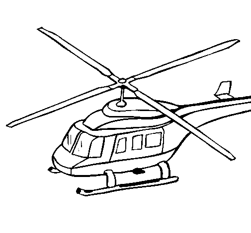 Helicopter coloring page