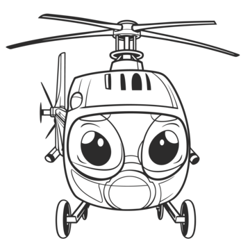 Cartoon helicopter has some eyes for kids outline sketch drawing vector car drawing cartoon drawing wing drawing png and vector with transparent background for free download