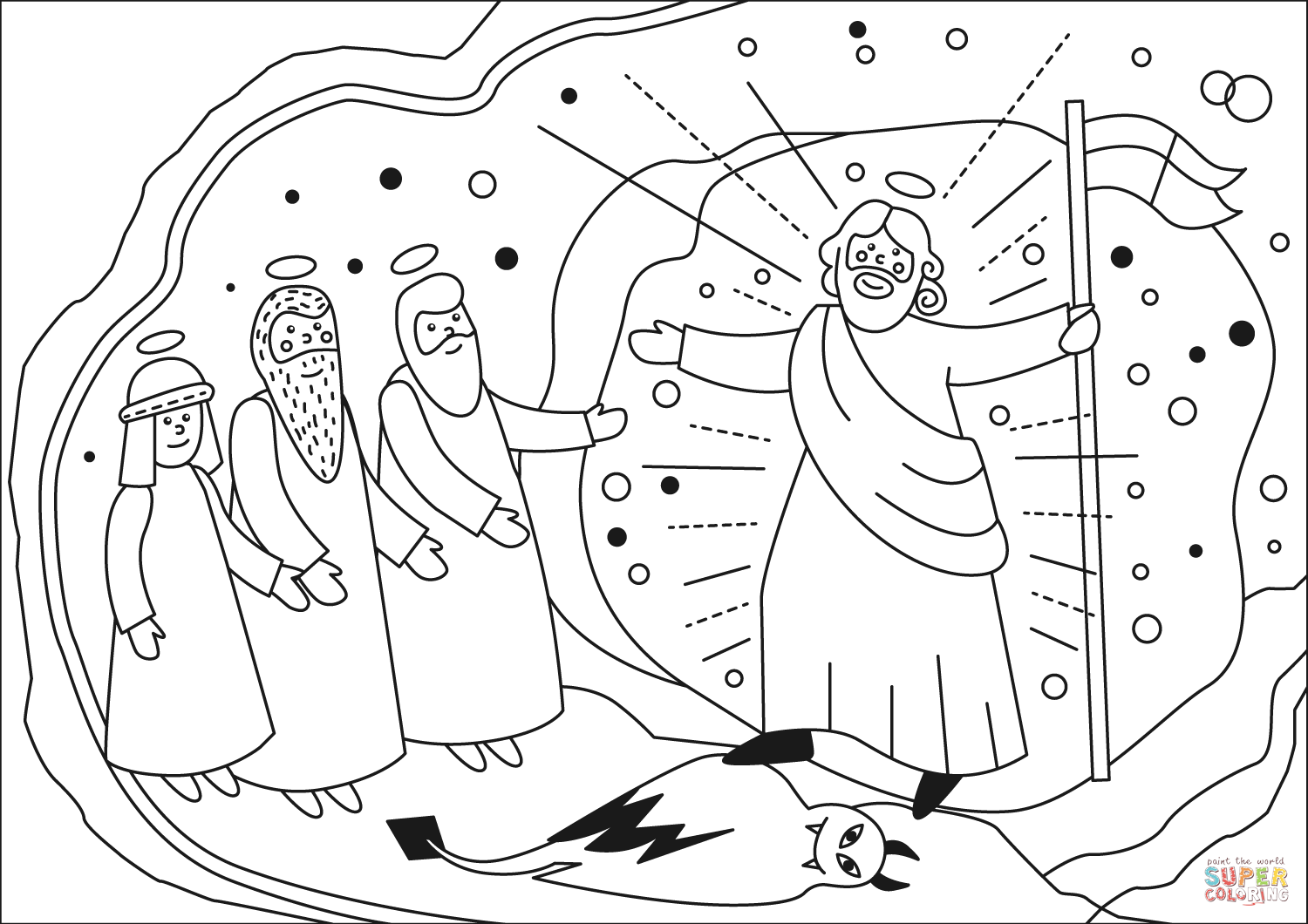 Harrowing of hell coloring page free printable coloring pages