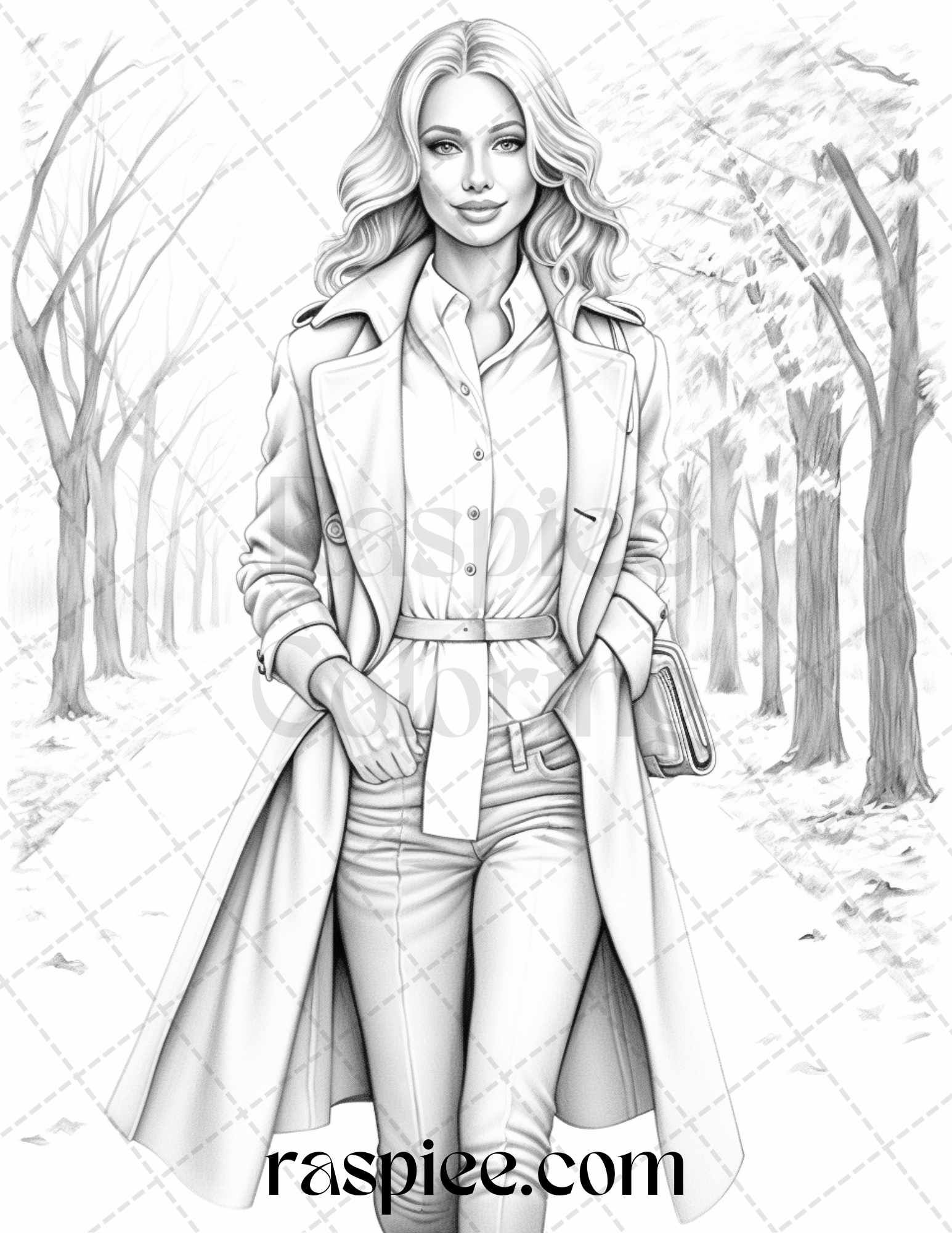 Fall fashion grayscale coloring pages for adults printable pdf fil in grayscale coloring adult coloring pages grayscale
