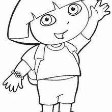 Hello dora coloring pages