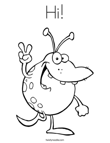 Hi coloring page