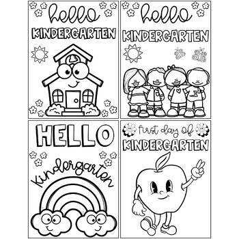 Hello kindergarten coloring pages