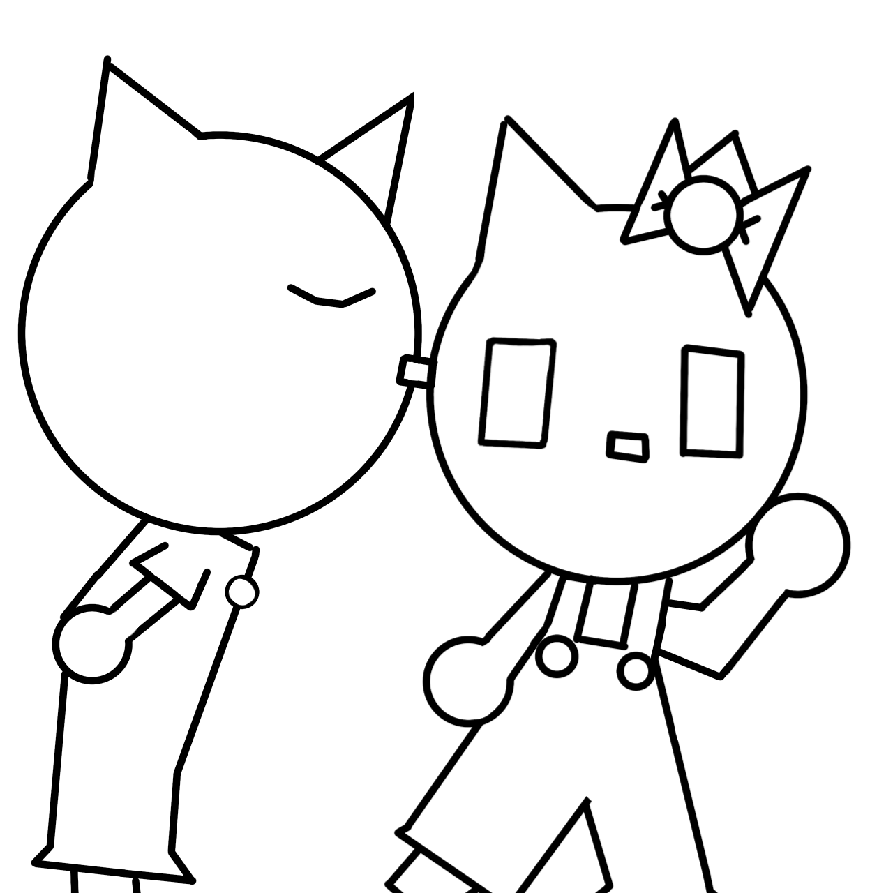 Hello kitty and dear daniel blocky trace by butterandcorgis on