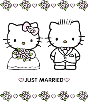 Hello kitty and dear daniel just married shirt