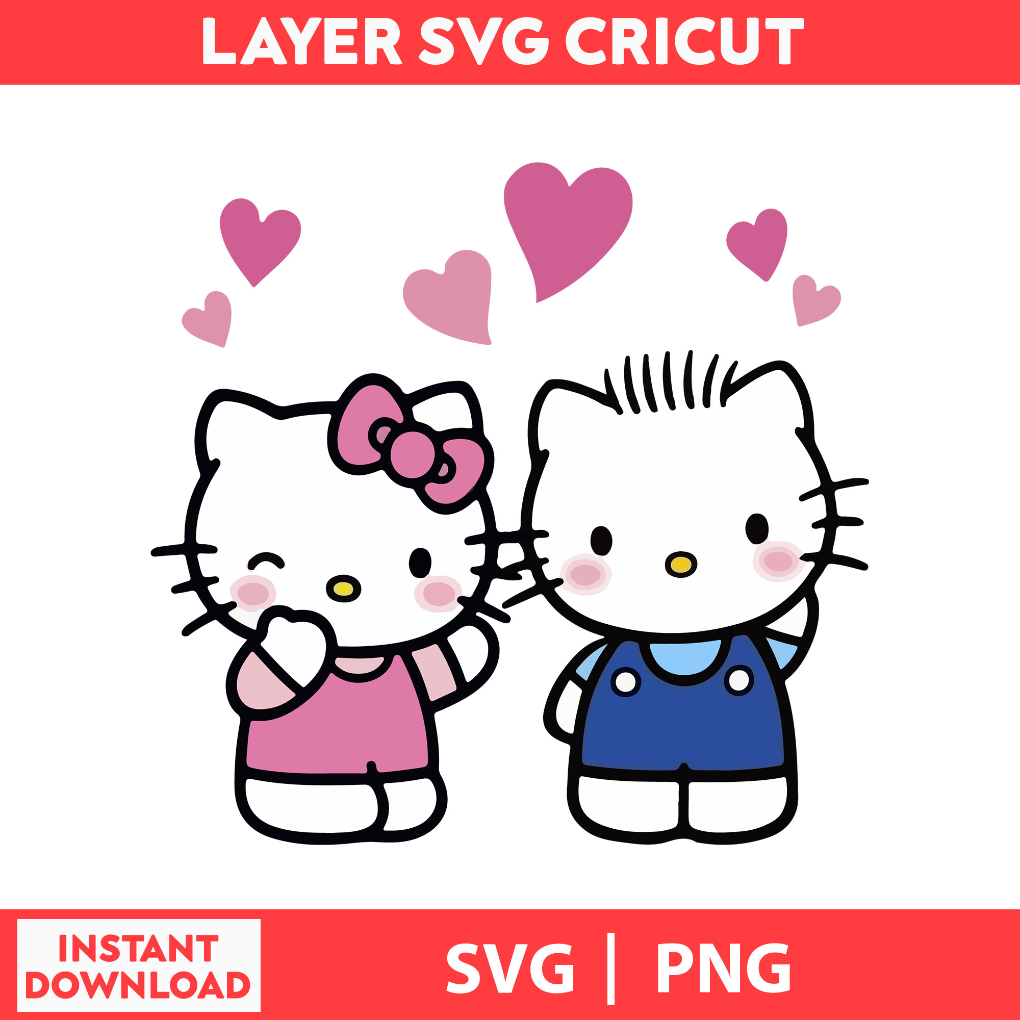 Hello kitty et dear and daniel cute cat svg kitty svg kaw