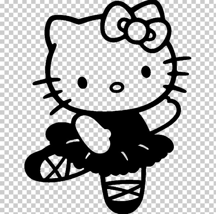 Hello kitty coloring book drawing kitten ballet dancer png clipart art artwork ballet black black and