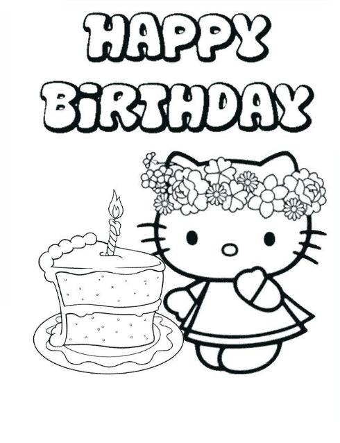 Hello kitty happy birthday coloring pages happy birthday coloring pages birthday coloring pages happy birthday printable