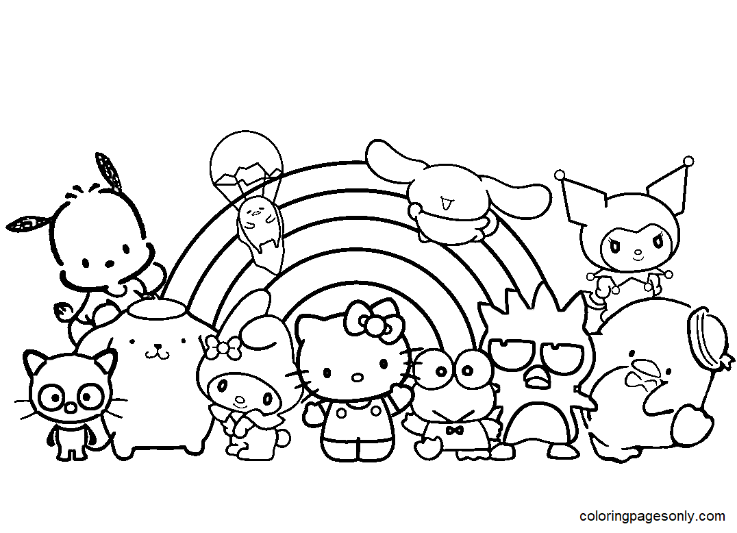 Sanrio characters coloring pages