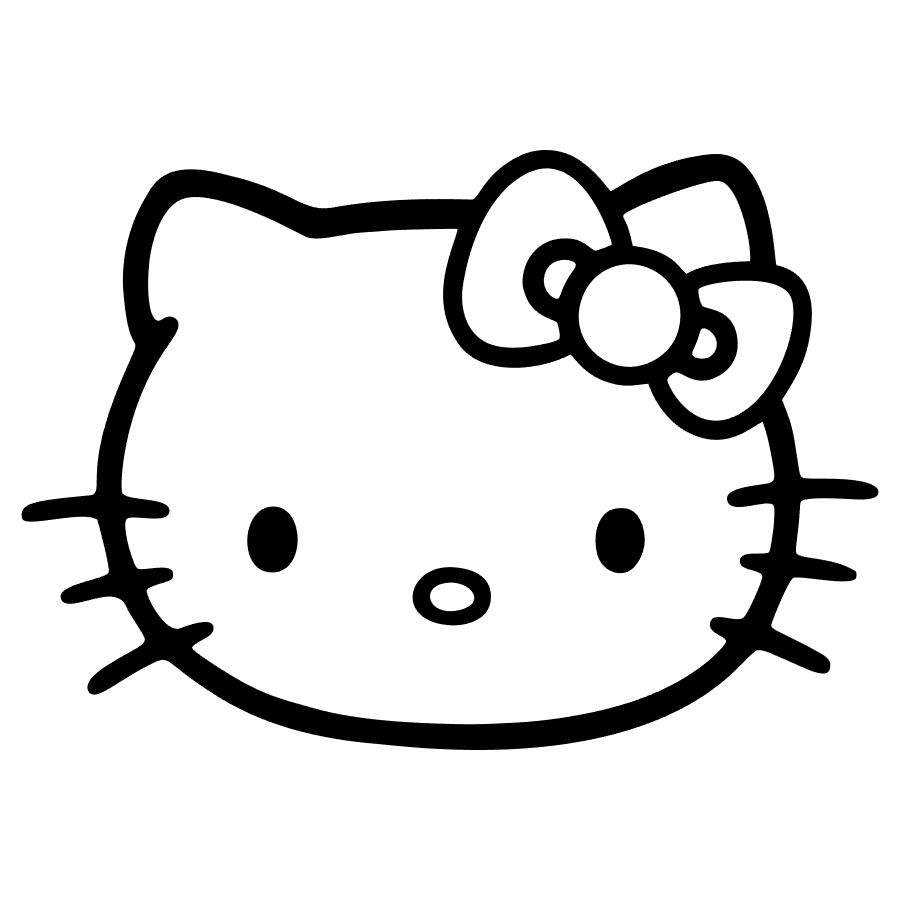 Hello kitty permanent sticker decal custom cups car window laptop oracal ebay hello kitty coloring kitty coloring hello kitty tattoos