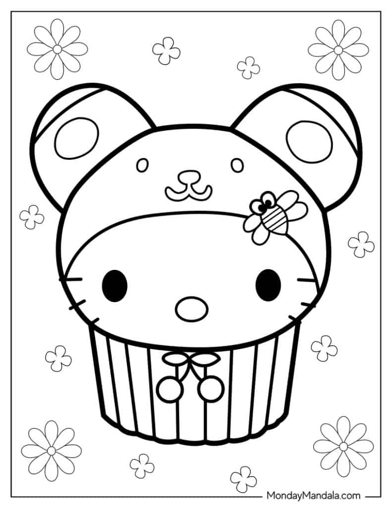 Cupcake coloring pages free pdf printables