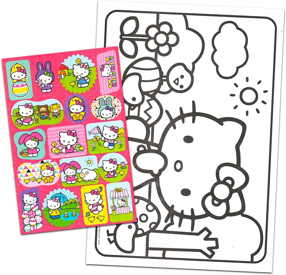 Disney junior easter activity book set four easter coloring books with stickers bundle featuring sofia the first doc mcstuffins hello kitty and more toys games