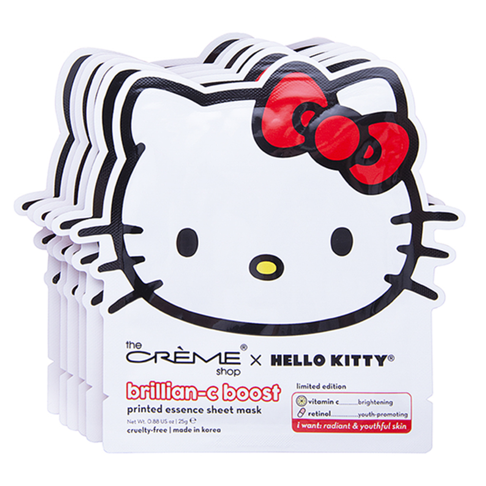 Hello kitty brillian c boost printed essence sheet mask pc set