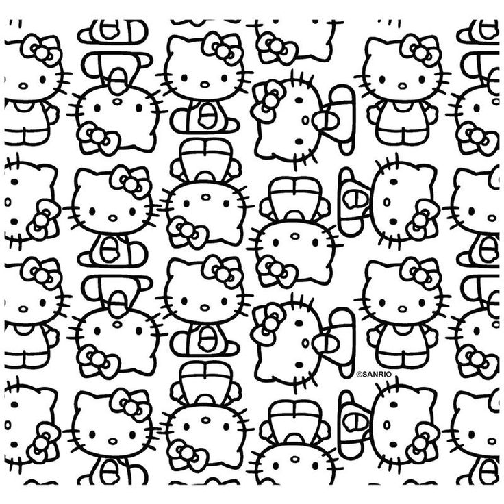 Hello kitty line art pattern face mask â maskclub ààààªàà