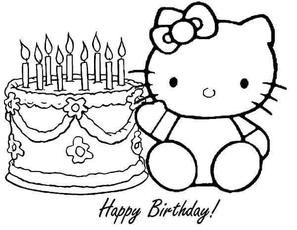 Hello kitty colouring pages birthday coloring pages hello kitty coloring