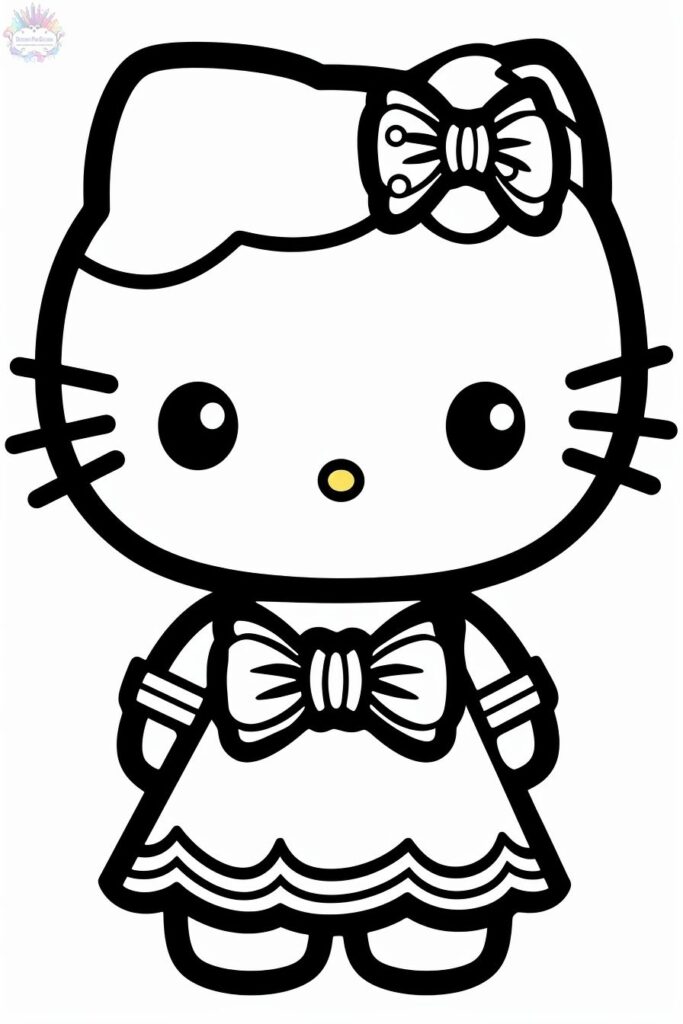 Hello kitty coloring pages
