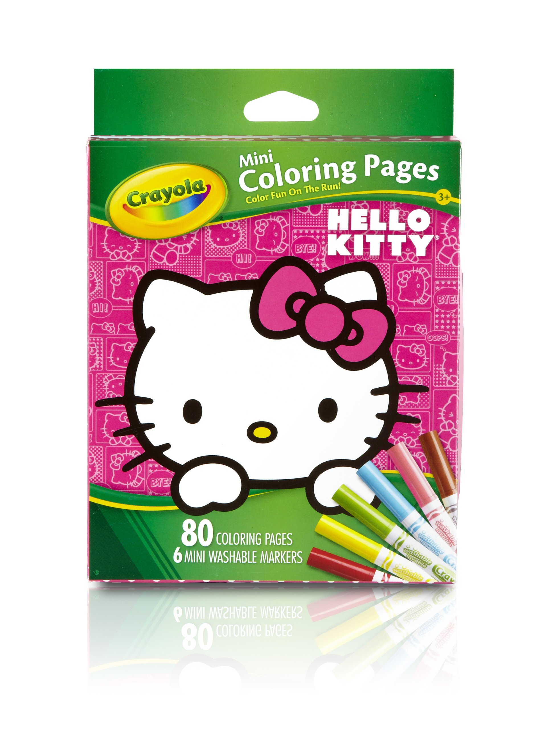 Crayola hello kitty mini coloring pages markers piece set art gift for kids up washable non