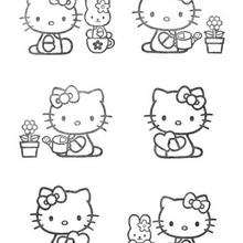 Hello kitty little angel coloring pages