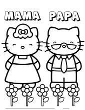 Hello kitty bunny rhythm printable coloring page