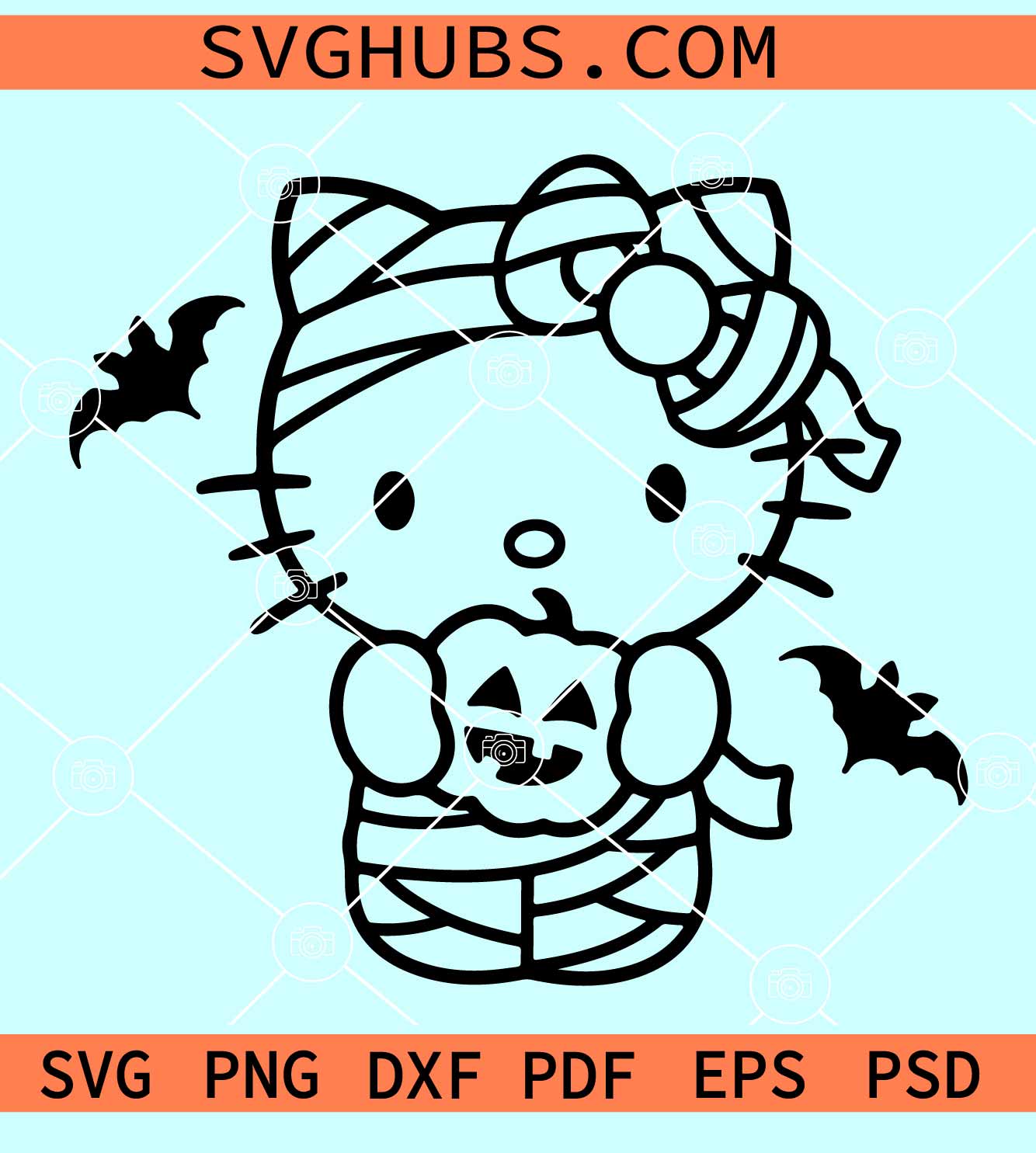 Halloween mummy hello kitty svg pink mummy halloween svg hello kitty mummy svg