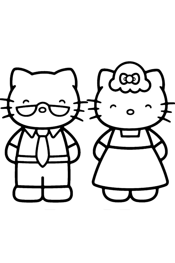 Hello kitty coloring pages for kids hello kitty imagenes hello kitty para colorear dibujitos sencillos