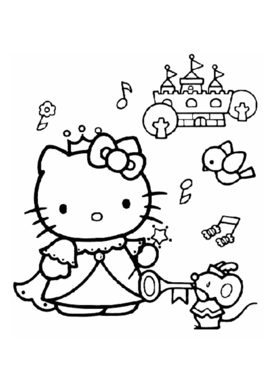 Free hello kitty coloring pages